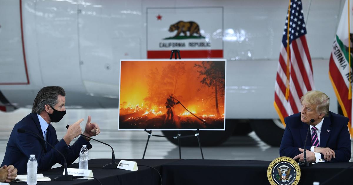 Biden and Trump responses to wildfires highlight divide on climate change