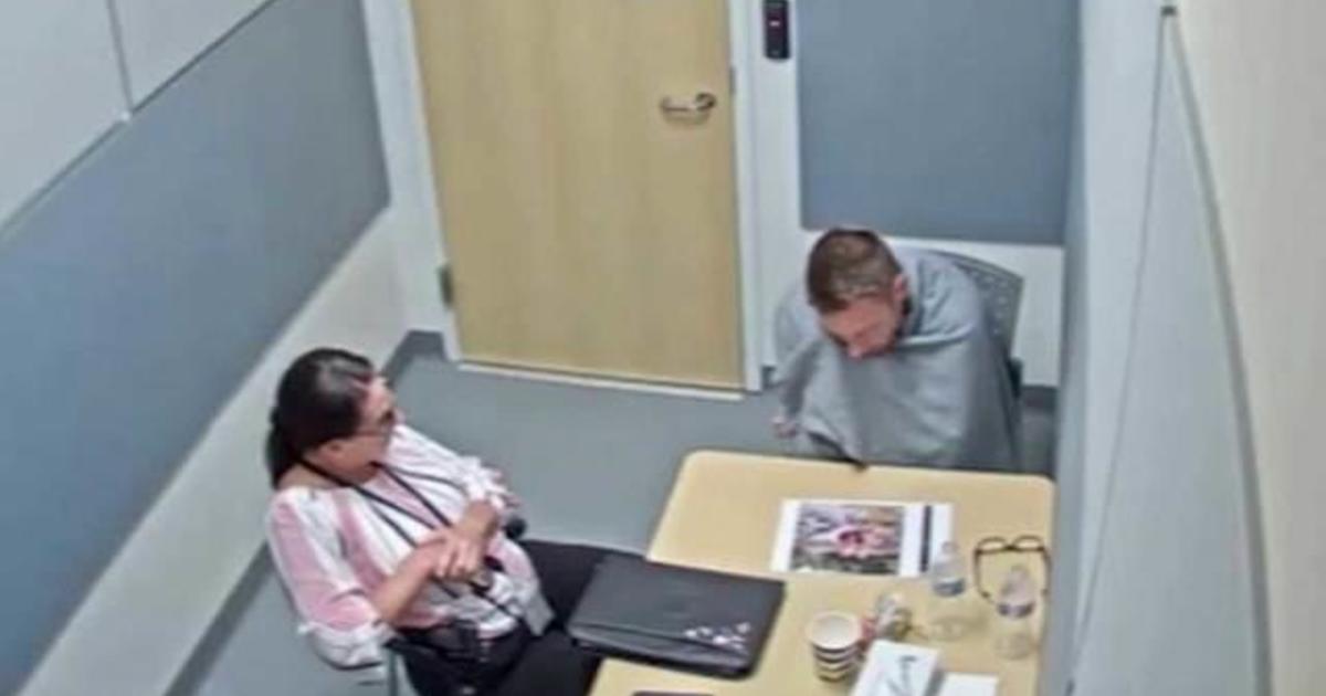 Detectives confront murder suspect as he nods off during interview