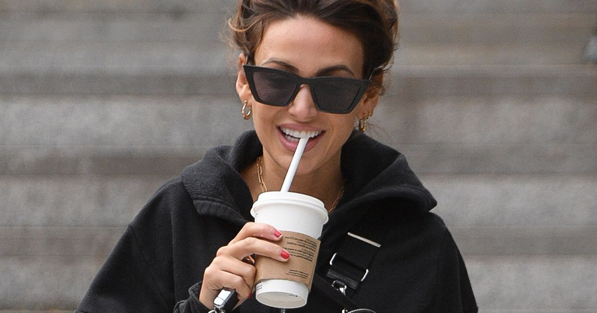 Michelle Keegan oozes glam in leggings and messy bun as she grabs a coffee