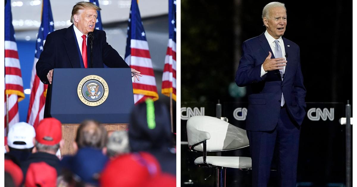 Trump and Biden hold dueling events in battleground states