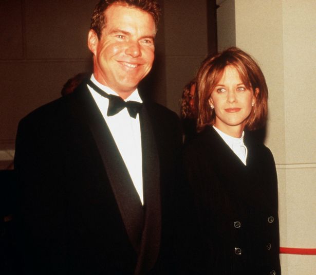 Dennis Quaid & wife Meg Ryan at Golden Globe awards 1994