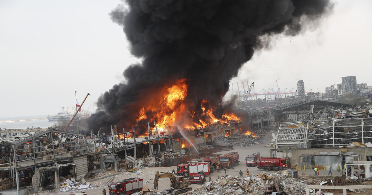 Huge fire breaks out at Beirut port month after deadly blasts