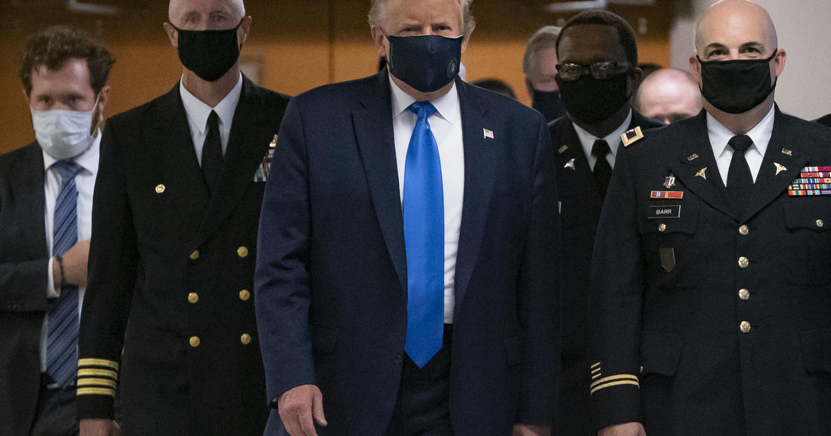 Trump says he wears masks “when needed” and mocks Biden’s masks