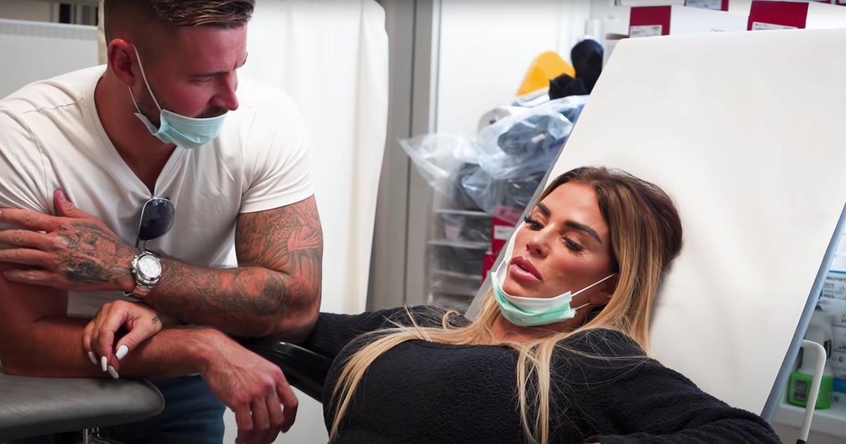 Katie Price unveils gruesome ‘Cornish pasty’ feet during painful stitch removal