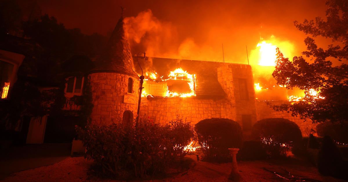 Evacuations and power cuts as wildfires char California’s wine county