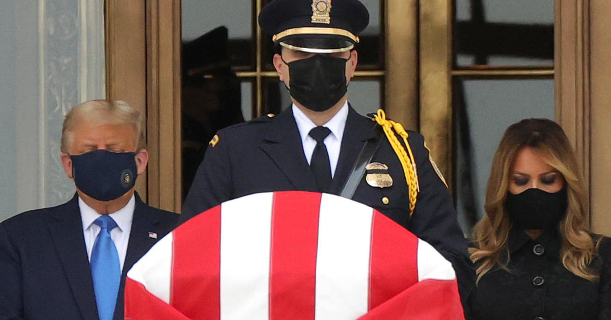 Trump’s visit to Ginsburg’s casket at Supreme Court met with boos