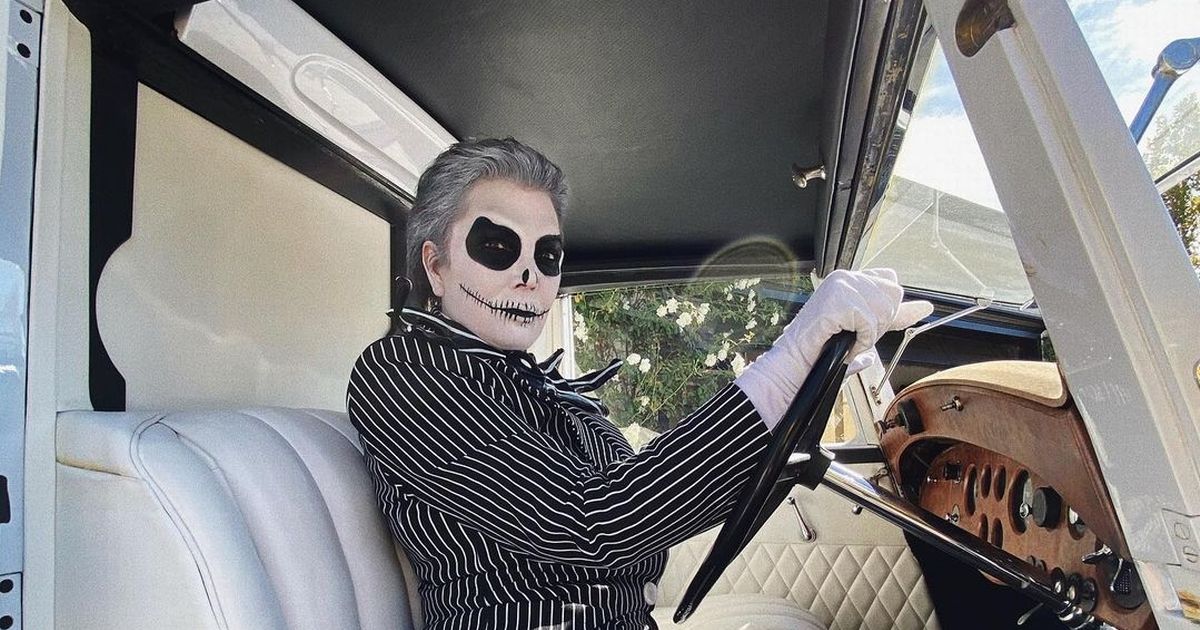 Kris Jenner looks unrecognisable as Jack Skellington in spooky transformation