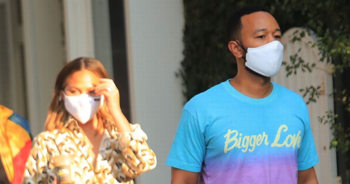 Chrissy Teigen and John Legend brave shops after breaking silence over baby loss