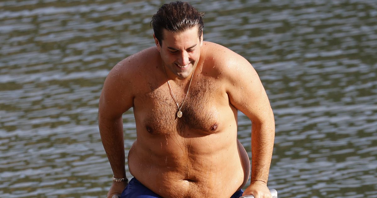 James Argent continues his weight loss journey as he swims at Portugal retreat