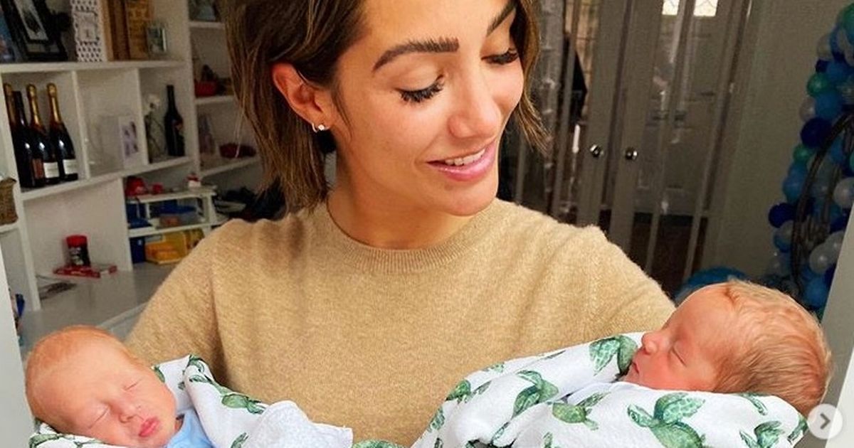 Exhausted Frankie Bridge puts hospital dash behind her to cuddle baby nephews