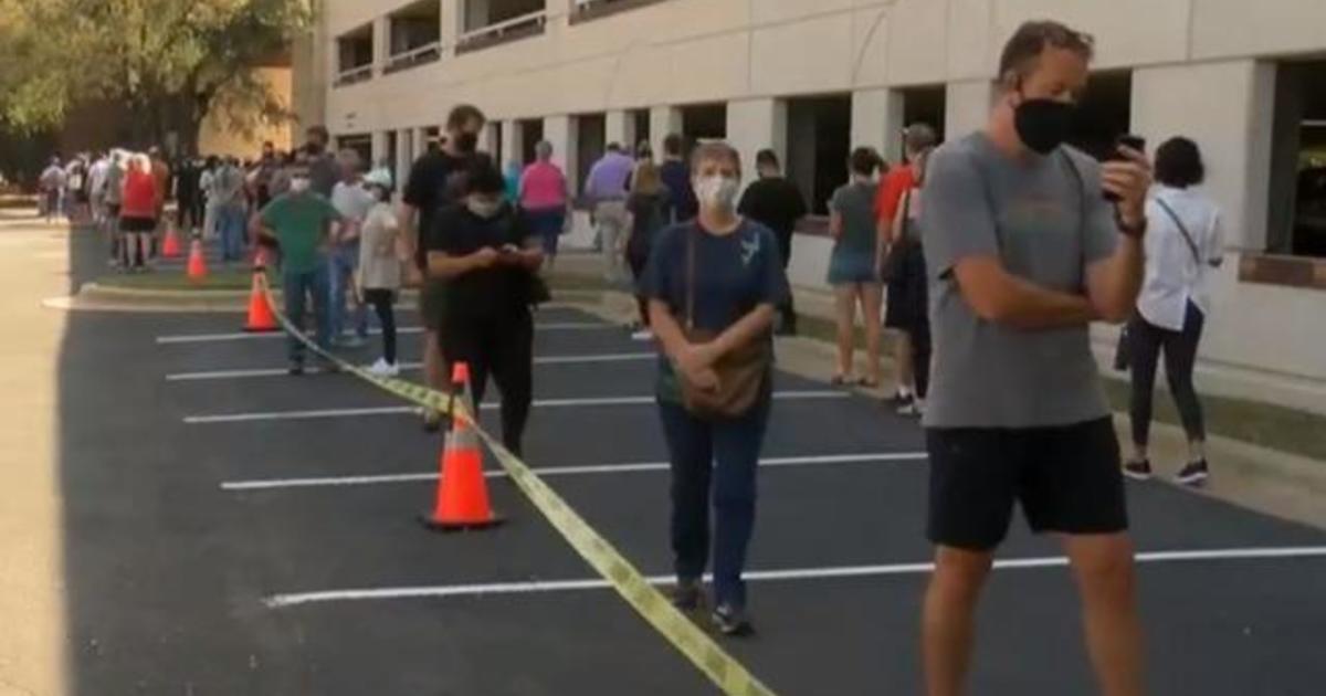 First day of Texas in-person voting sees huge turnout