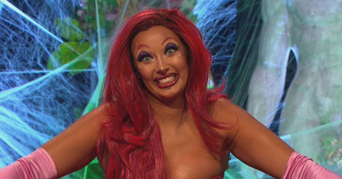 Maya Jama stuns as sexy Jessica Rabbit for Celebrity Juice Halloween Special