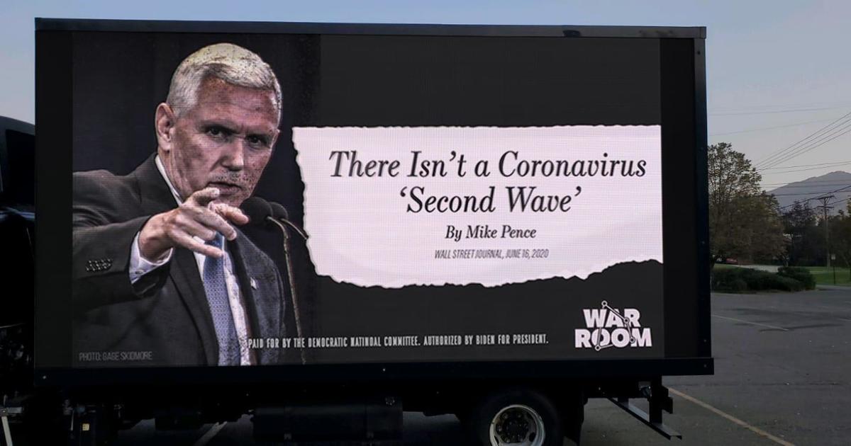 Dems launch mobile billboards to attack Pence’s handling of COVID-19