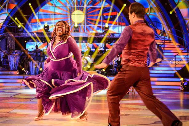 Chizzy Akudolu with Pasha Kovalev on Strictly Come Dancing in 2017