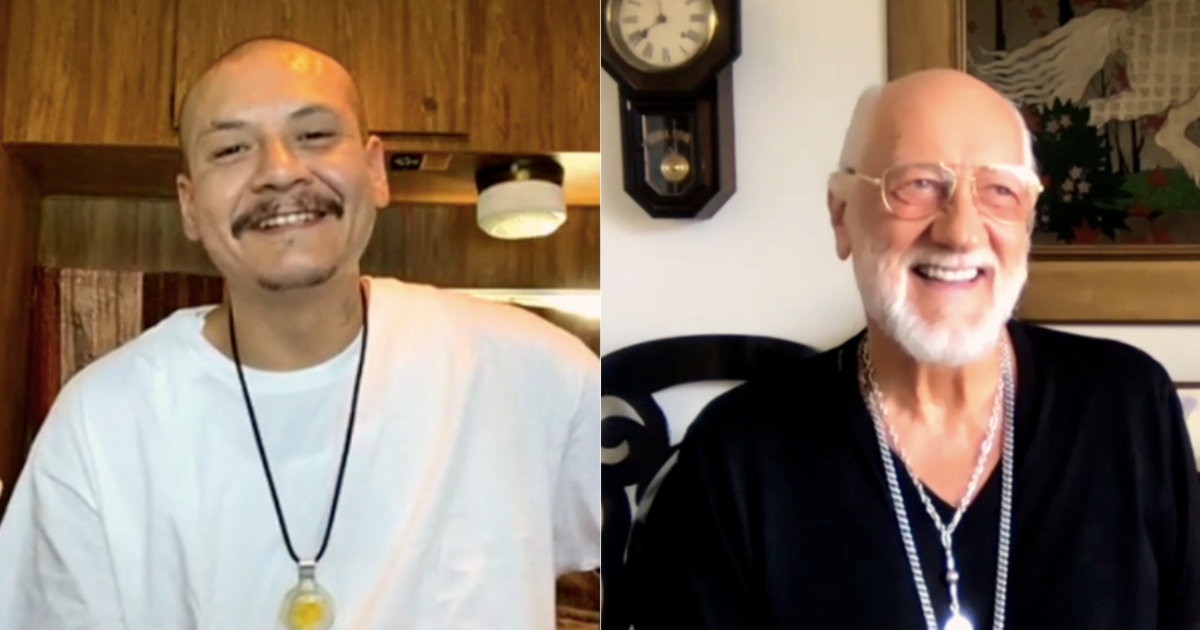 Mick Fleetwood surprises viral TikTok “Dreams” star on air