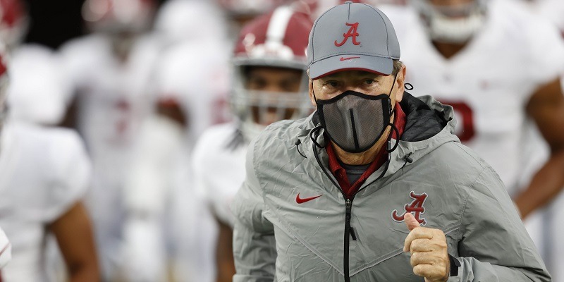 Saban’s COVID-19 test impacts Alabama’s game & title odds