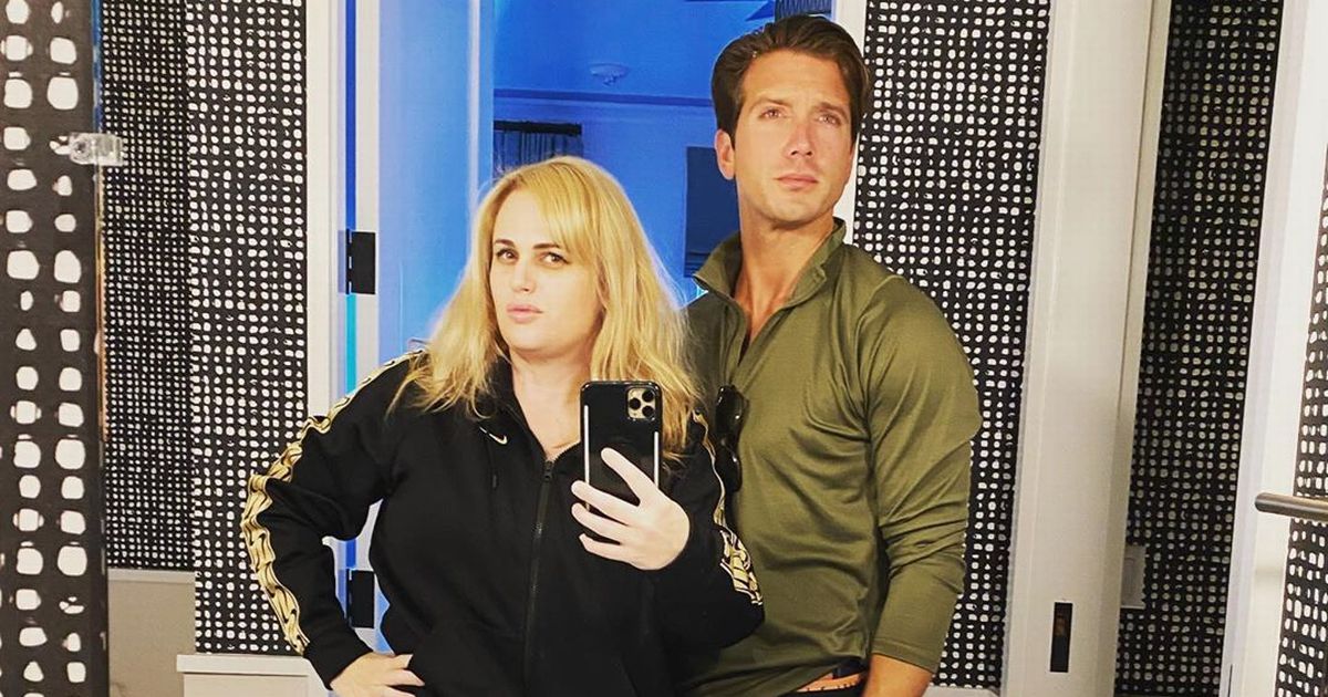 Rebel Wilson works up a sweat with her love Jacob Busch while exercising