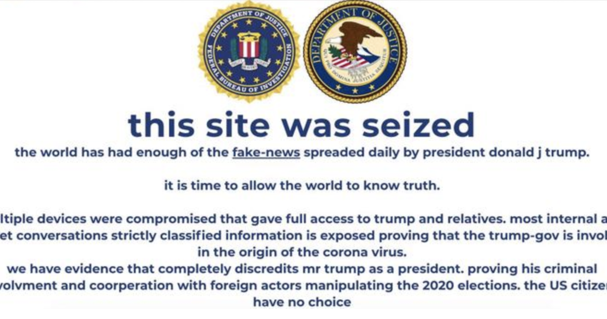 Trump campaign site “defaced” in apparent hack