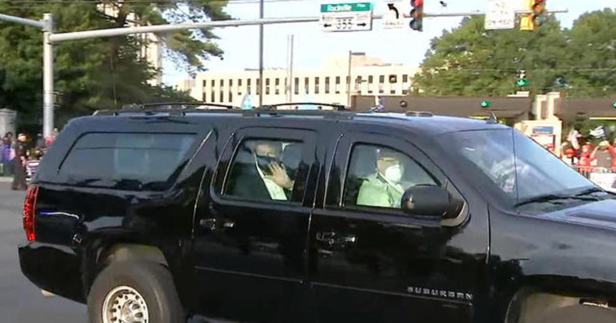 Trump surprises supporters outside Walter Reed Medical Center