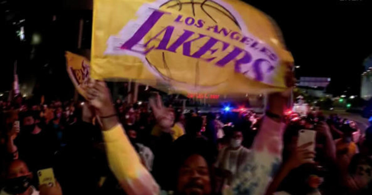 Chants of “Kobe” ring out in Los Angeles after Lakers win NBA title