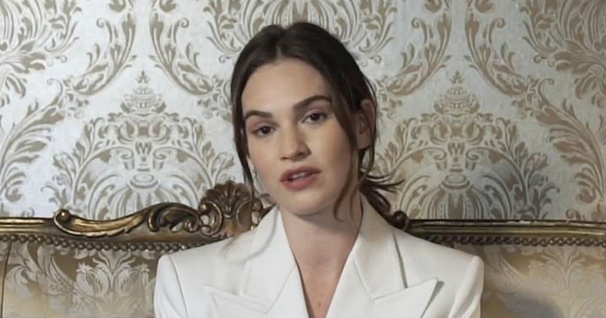 Lily James says she ‘makes mistakes’ in unearthed video after Dominic West kiss