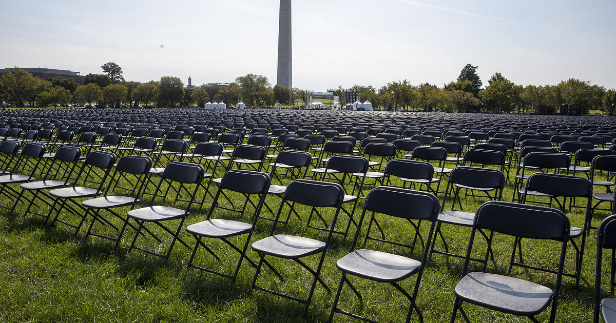 20,000 chairs represent COVID-19 victims outside White House