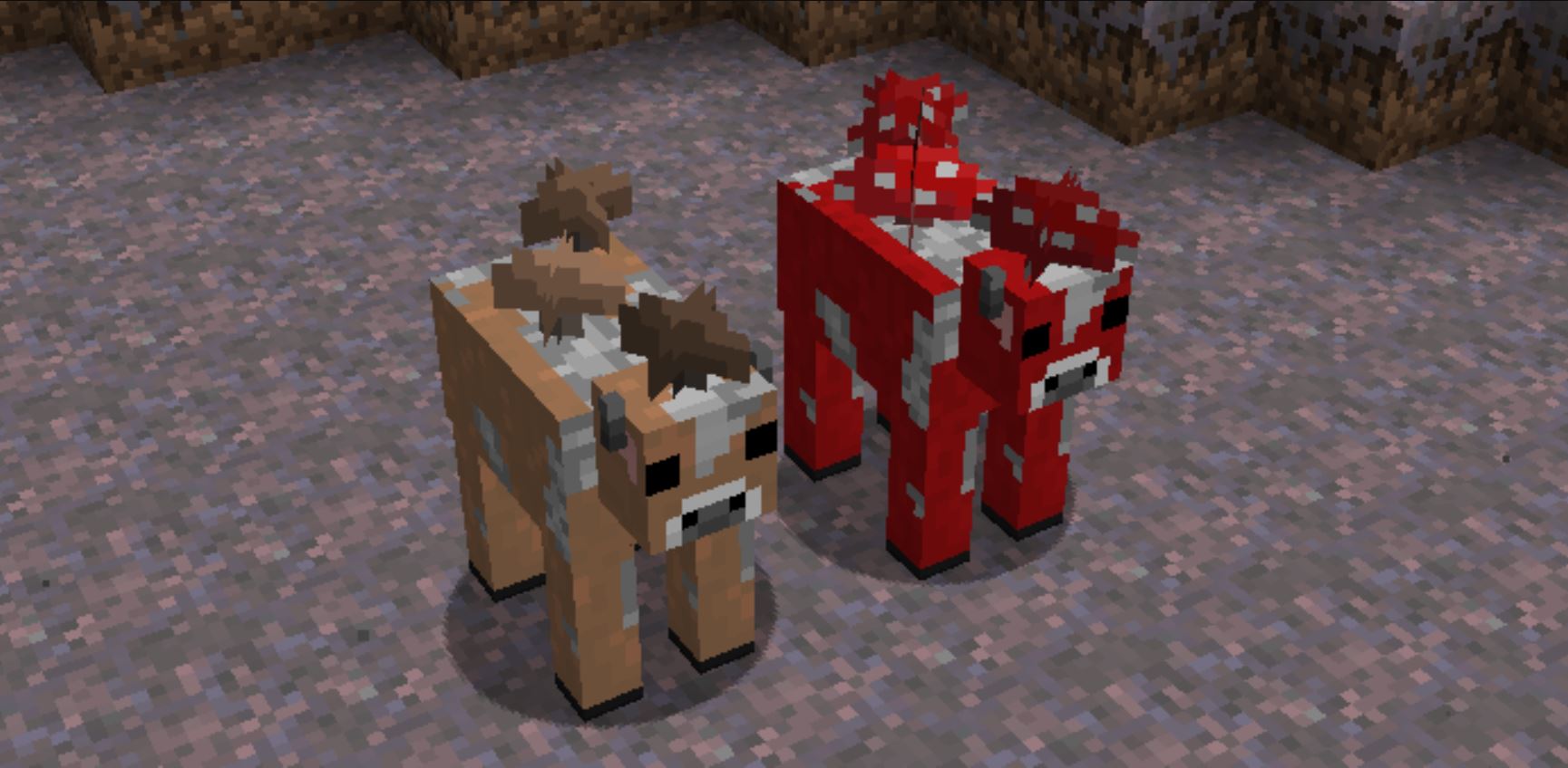 Minecraft Mobs Explored: Mooshroom, A Cow That Features Mushrooms On It’s Back But Still Has Milk To Give