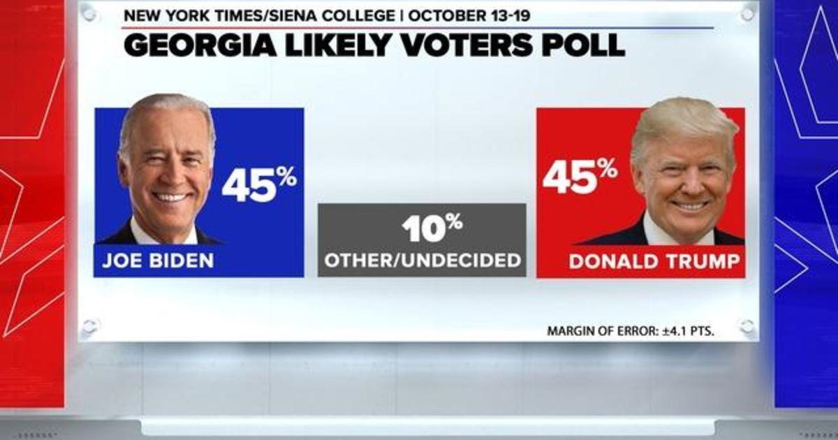 Poll: Biden and Trump tied in Georgia as Democrats try to flip Senate seats