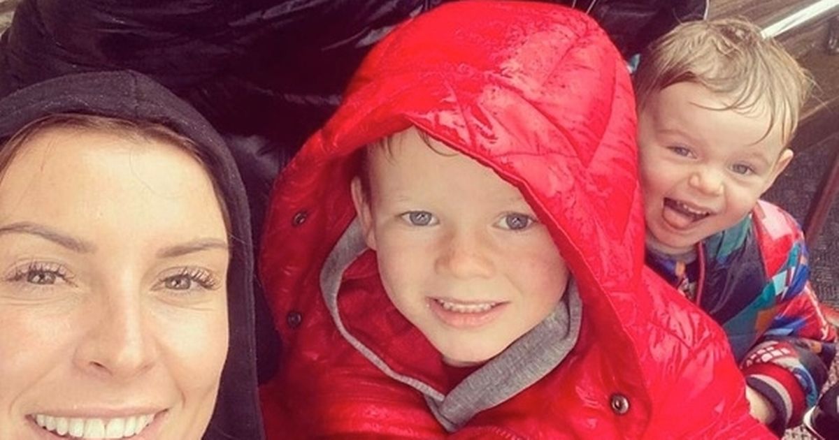 Coleen Rooney gets soaked on day out at Blackpool Pleasure Beach with four sons