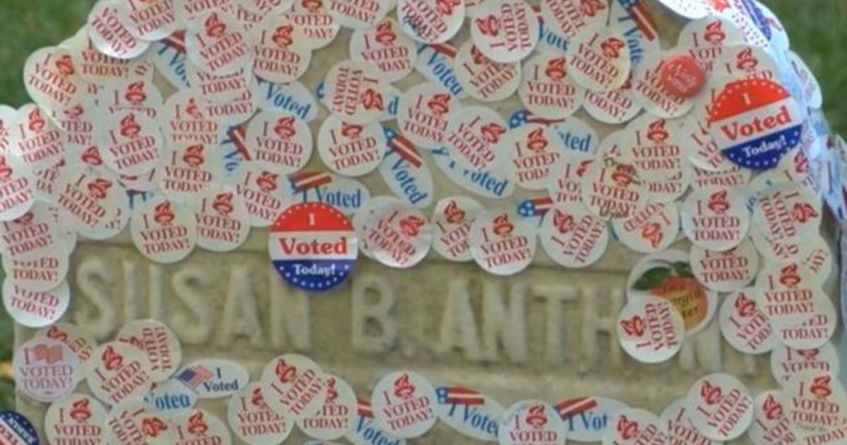 Voters pay respect to Susan B. Anthony at her grave in Rochester