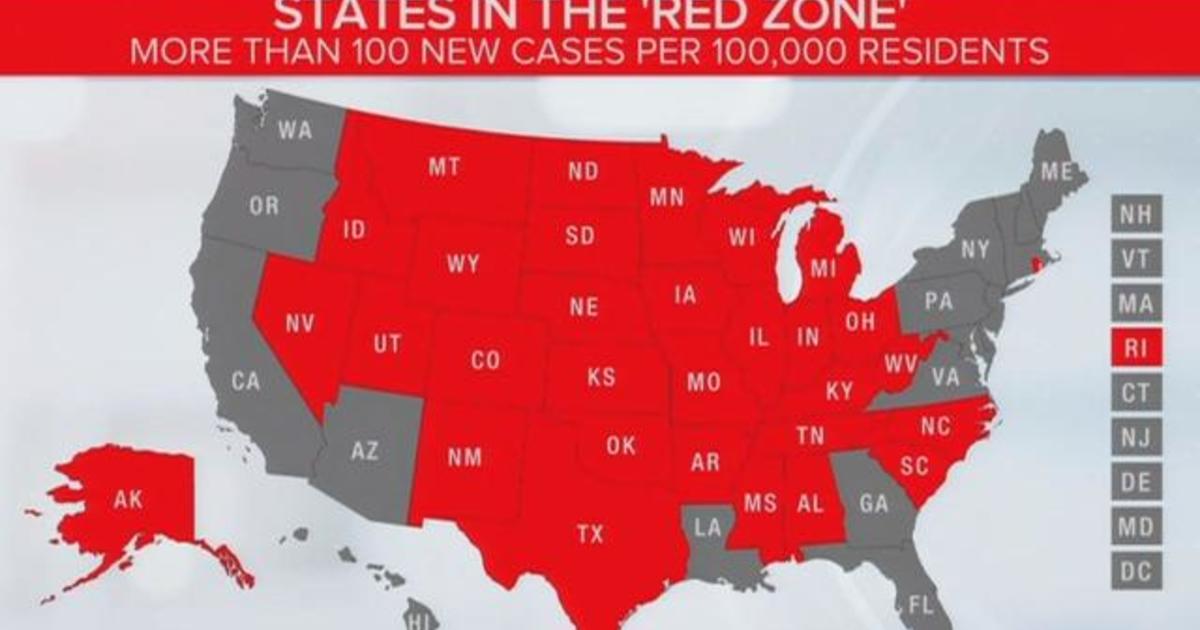 Red zone states rise as COVID-19 cases increase just before election