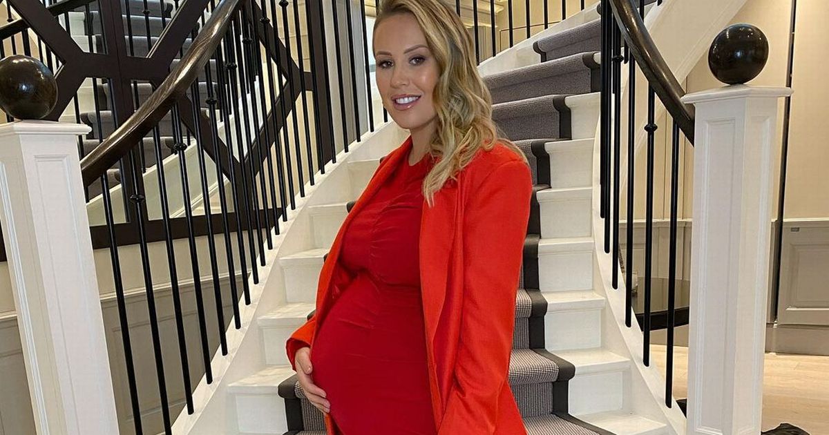 Pregnant Kate Ferdinand unveils blossoming belly in glam display for night out