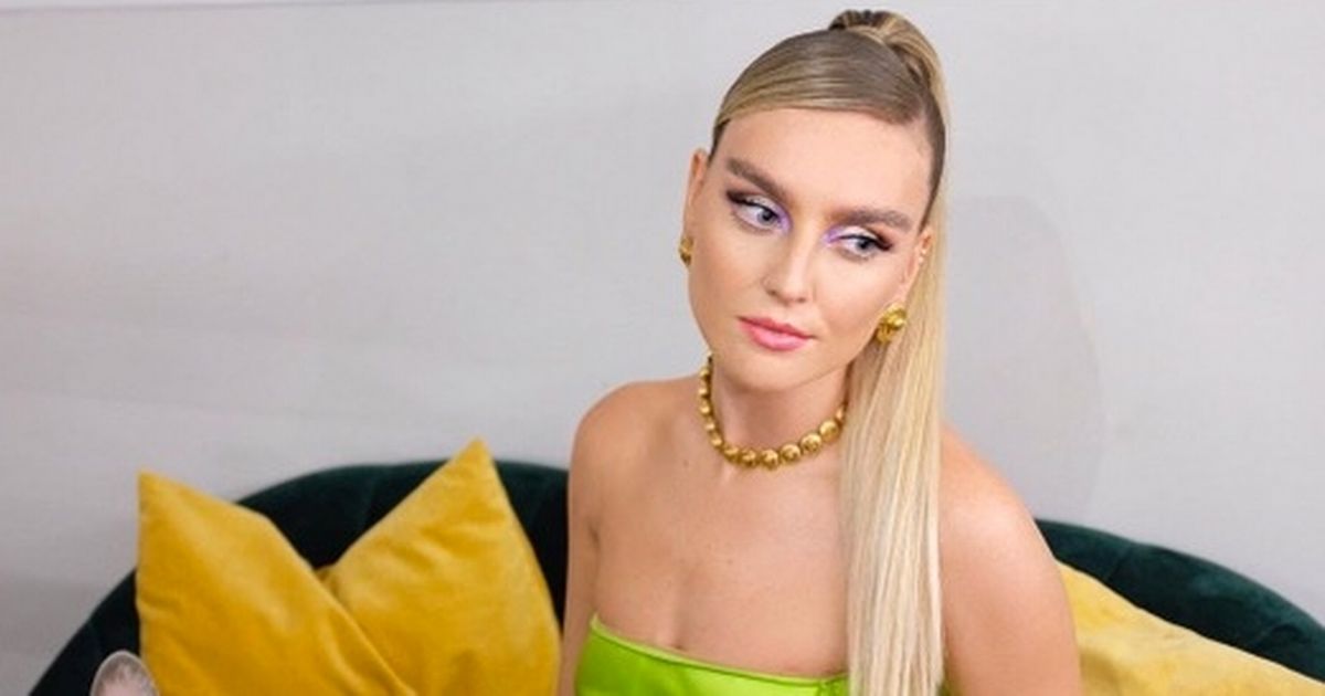 Little Mix star Perrie Edwards shows off elegant legs in little green dress