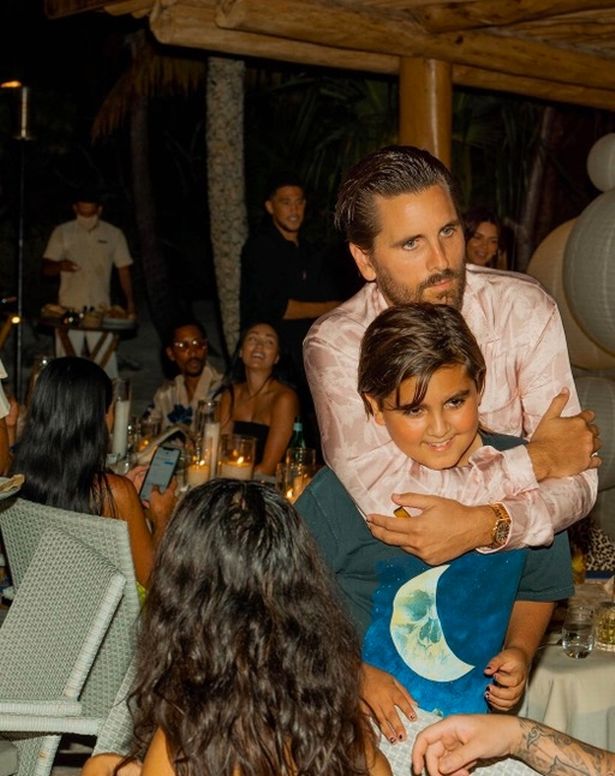 Scott Disick joined the party with son Mason