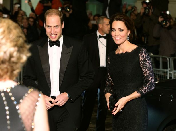 Duchess of Cambridge (R) and Prince William