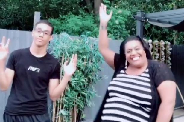 Presenter Alison Hammond with her son Aidan