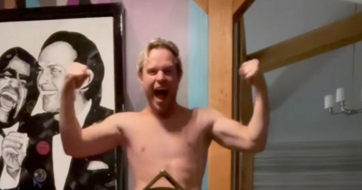 Olly Murs strips completely naked to celebrate his second win on The Voice