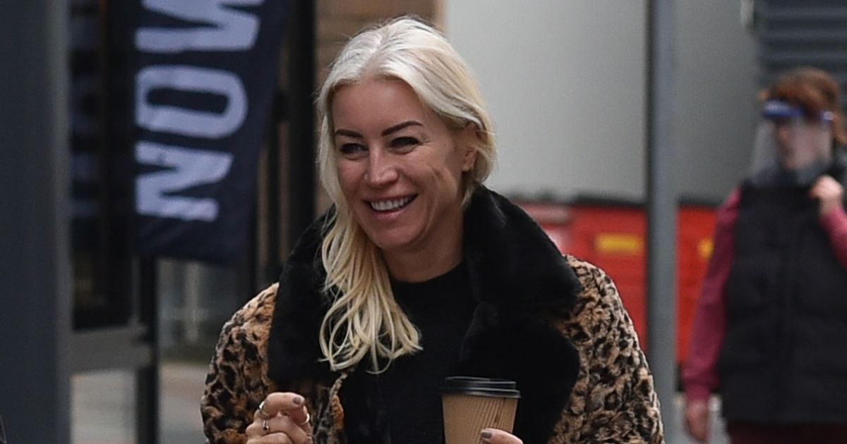 Denise Van Outen glams up for stroll with her Dancing on Ice partner Matt Evers