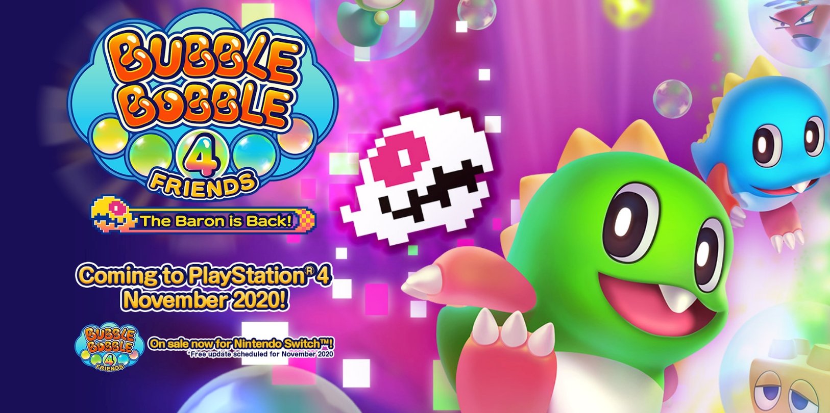 Bubble Bobble 4 Friends: The Baron is Back! Launch Announced For November 17