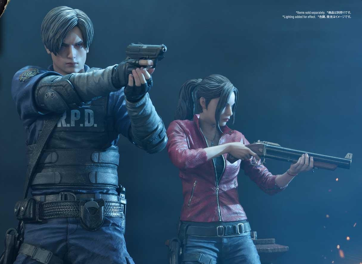 Highly Detailed Resident Evil 2 Remake Leon And Claire Statues Announced But Cost Over $1K Each