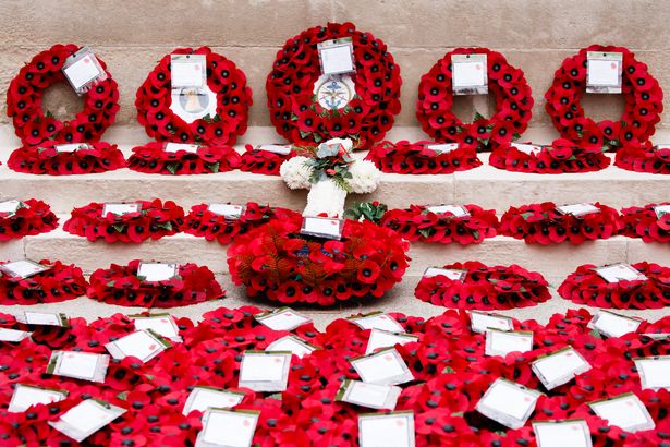 Val paid her respects on Armistice Day and Remembrance Sunday as the country stood silent at 11am