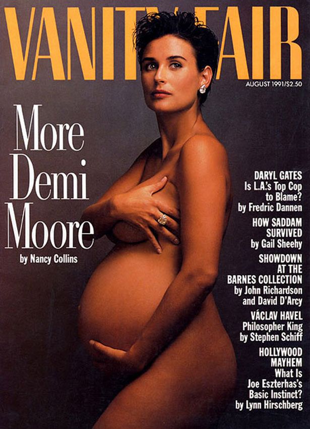 Vanity Fair, August 1991: Demi Moore, Pregnant and Nude