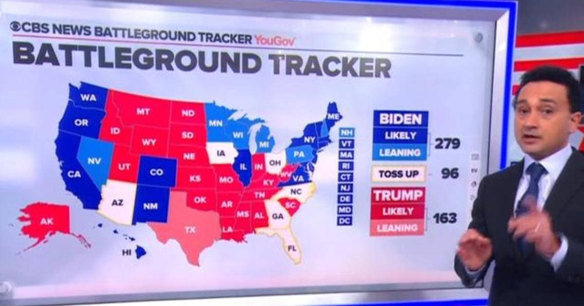 Battleground Tracker: Biden leads, Trump needs Election Day surge to win