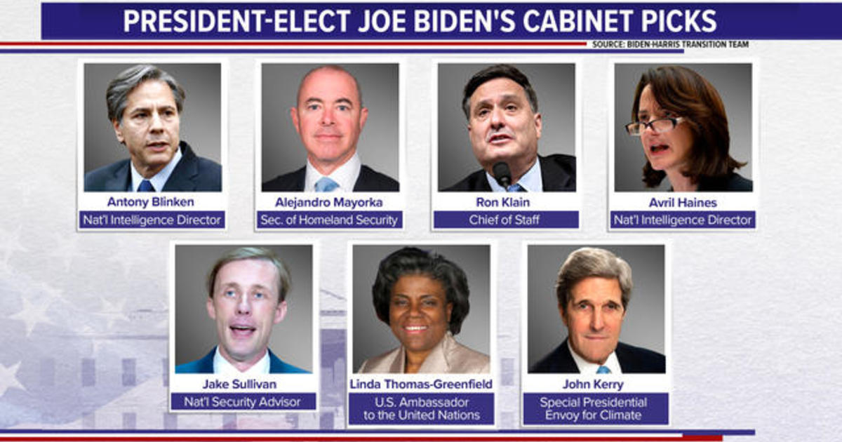 Biden makes first Cabinet picks of his administration