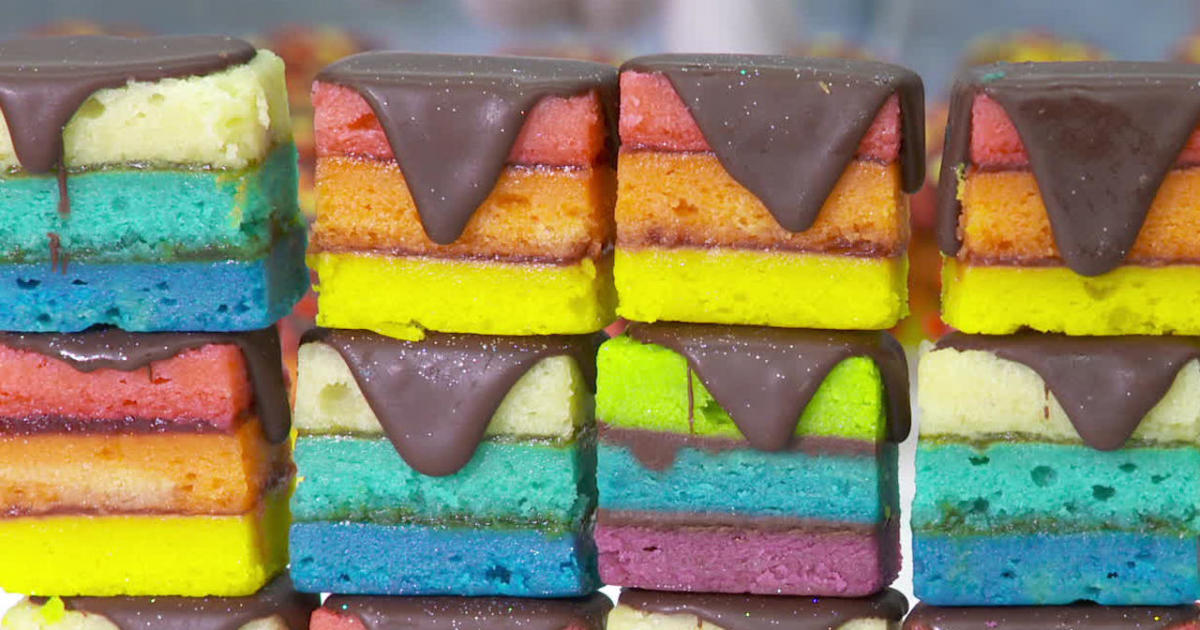 Rainbow cookies get a colorful twist