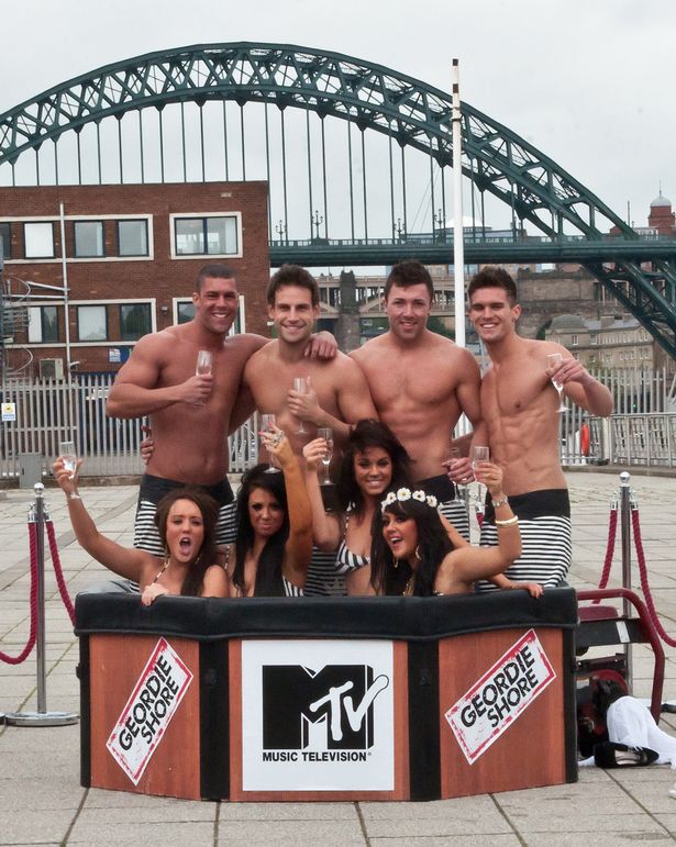 Jay Gardner, Greg Lake, James Tindale, Gary Beadle, Charlotte Letitia Crosby, Holly Hagan, Vicky Pattison and Sophie Kasaei meet the press ahead of the launch of MTV's new show 'Geordie Shore'