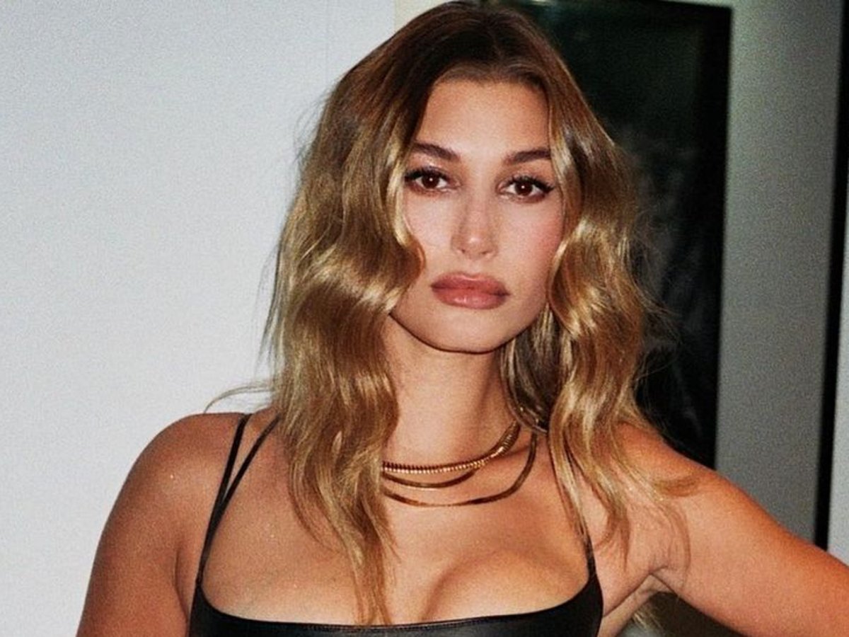 Hailey Bieber Stuns In Saint Laurent Leather Skirt — See The Look