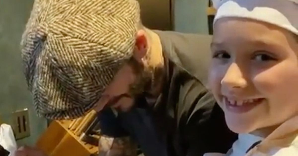 Doting David Beckham bonds with daughter Harper in adorable Xmas baking session