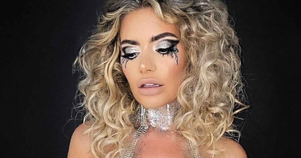 Megan Barton Hanson stuns in body paint as she morphs into Halloween disco demon