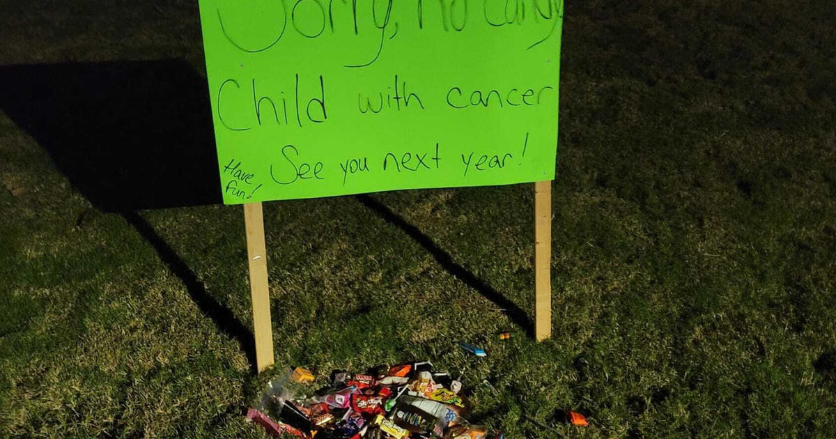 Trick-or-treaters leave candy for child battling leukemia